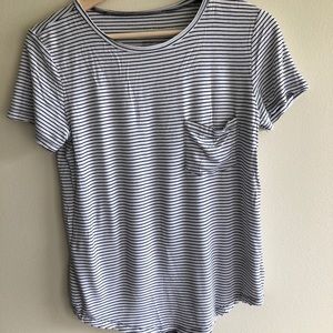 American Eagle Striped Short Sleeve Tee